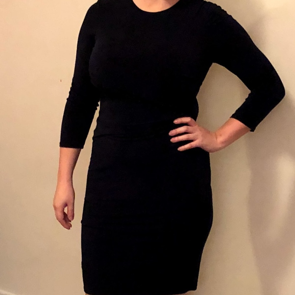 Navy Ruched Vince Camuto Dress